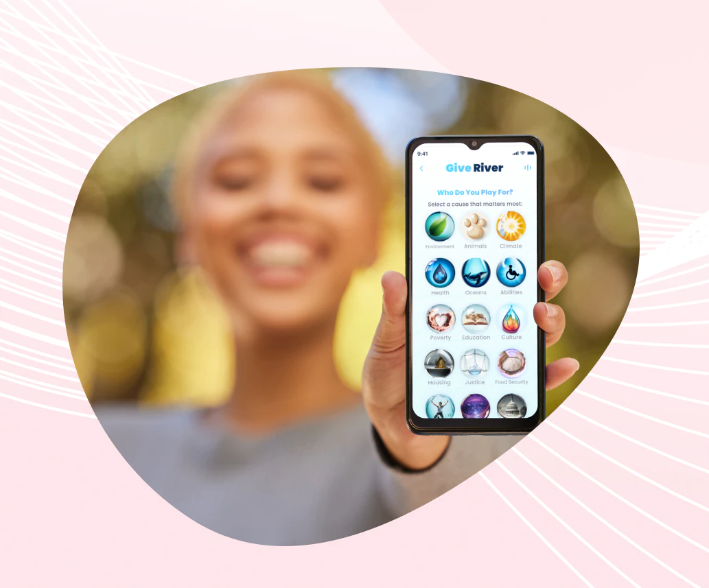 Choose causes that count on the Give River mobile application