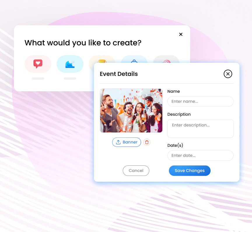 Create a custom event on Give River