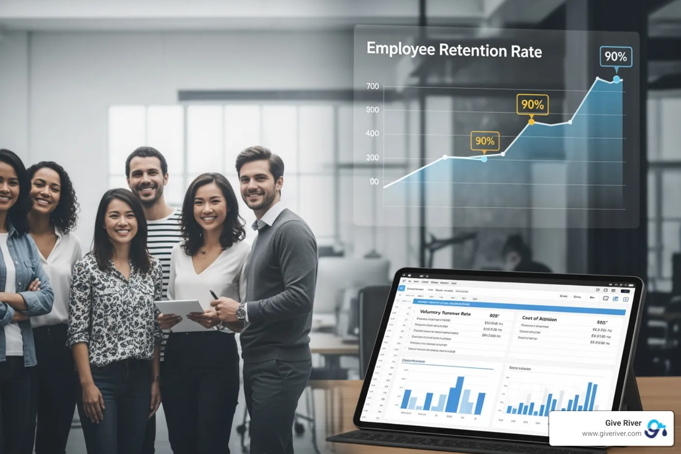 people analytics dashboard - employee retention metrics